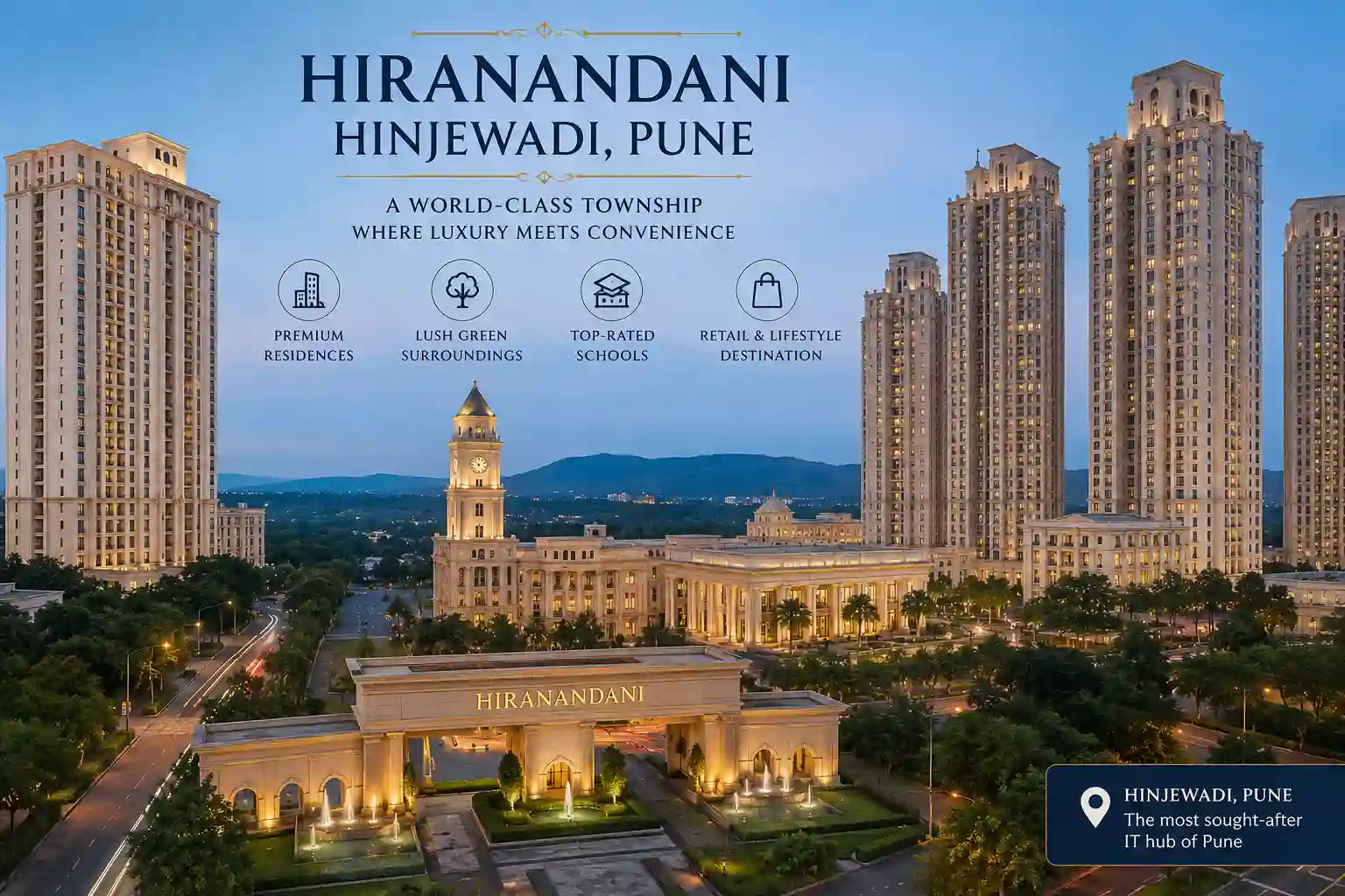 Hiranandani Hinjewadi Pune - Luxury 1, 2 & 3 BHK apartments in North Hinjewadi