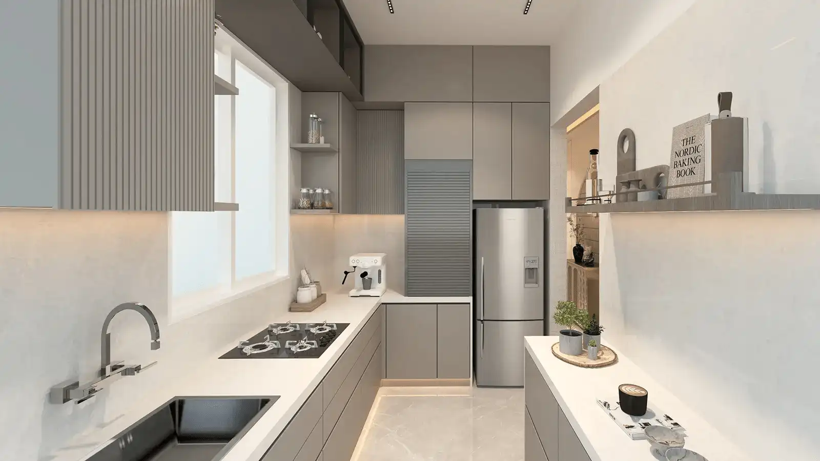 Modern kitchen at Hiranandani Krisala Della Township Pune