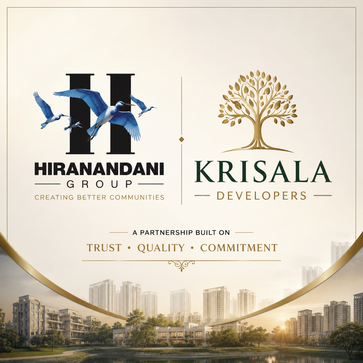 Hiranandani Group and Krisala Developers official logo